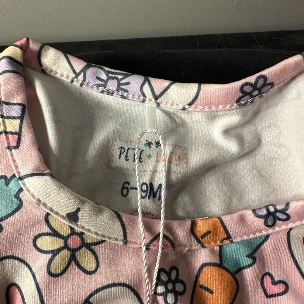 Pete and Lucy Pink Floral Baby diaper cover